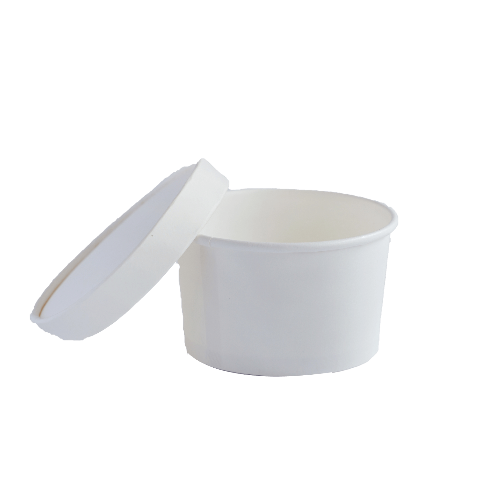 White Paper Tub with Lid- 250ml - CaneCart